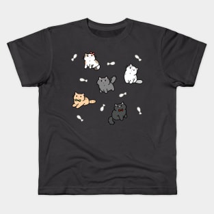 Fancy kittens and fish pattern Kids T-Shirt